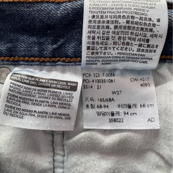 Levi's 501 Distressed Fried Hem Blue Jean Shorts Festival Size 27 - Picture 3 of 6